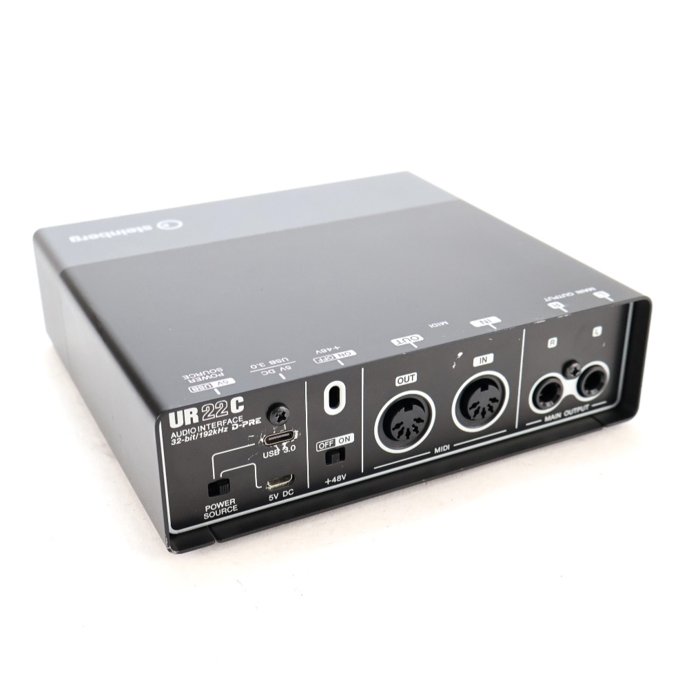 【中古】 オーディオインターフェイス Steinberg UR22C スタインバーグ USBオーディオインターフェース リア斜めアングル画像