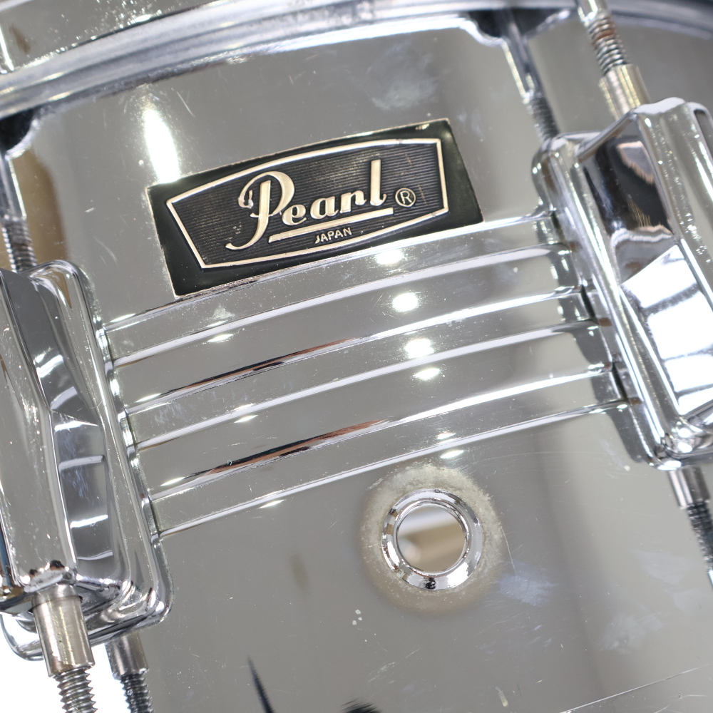 【中古】 スネアドラム パール Pearl Jupiter Snare 14x6.5 ブラスシェル Made in Japan 詳細画像