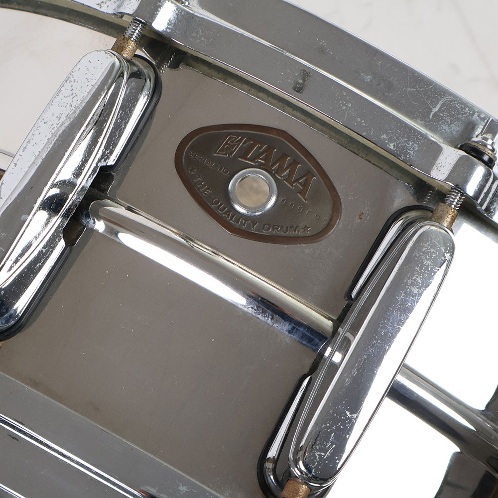 【中古】 スネアドラム タマ TAMA RS465 14x6.5 ROCKSTAR Steel スネアドラム エンブレム