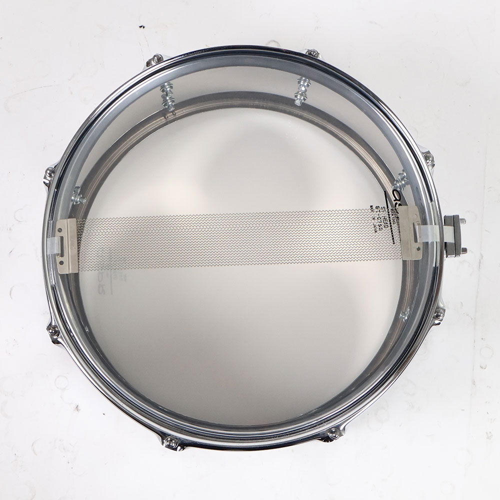 【中古】 スネアドラム パール Pearl Steel shell 14x6.5 裏面