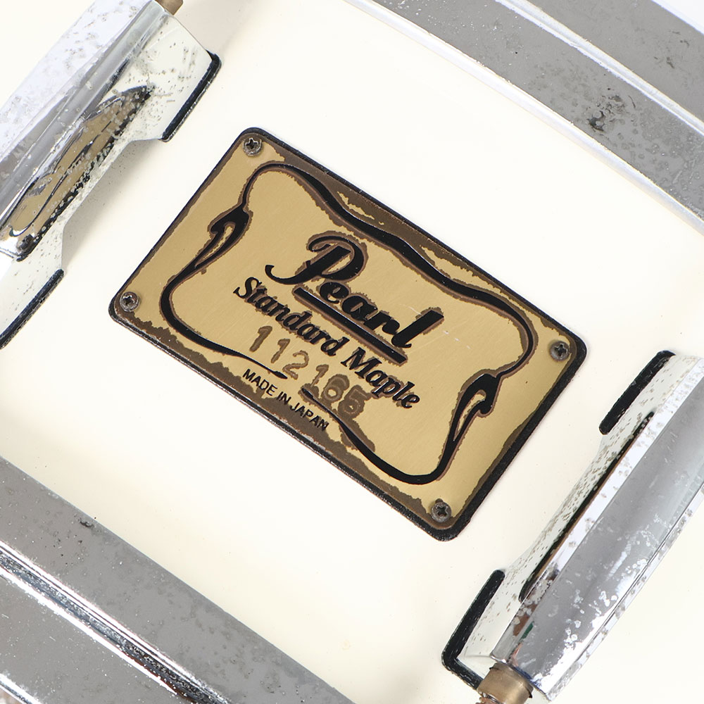 【中古】 スネアドラム パール Pearl Standard Maple 14x5.5 メイプルシェル エンブレム