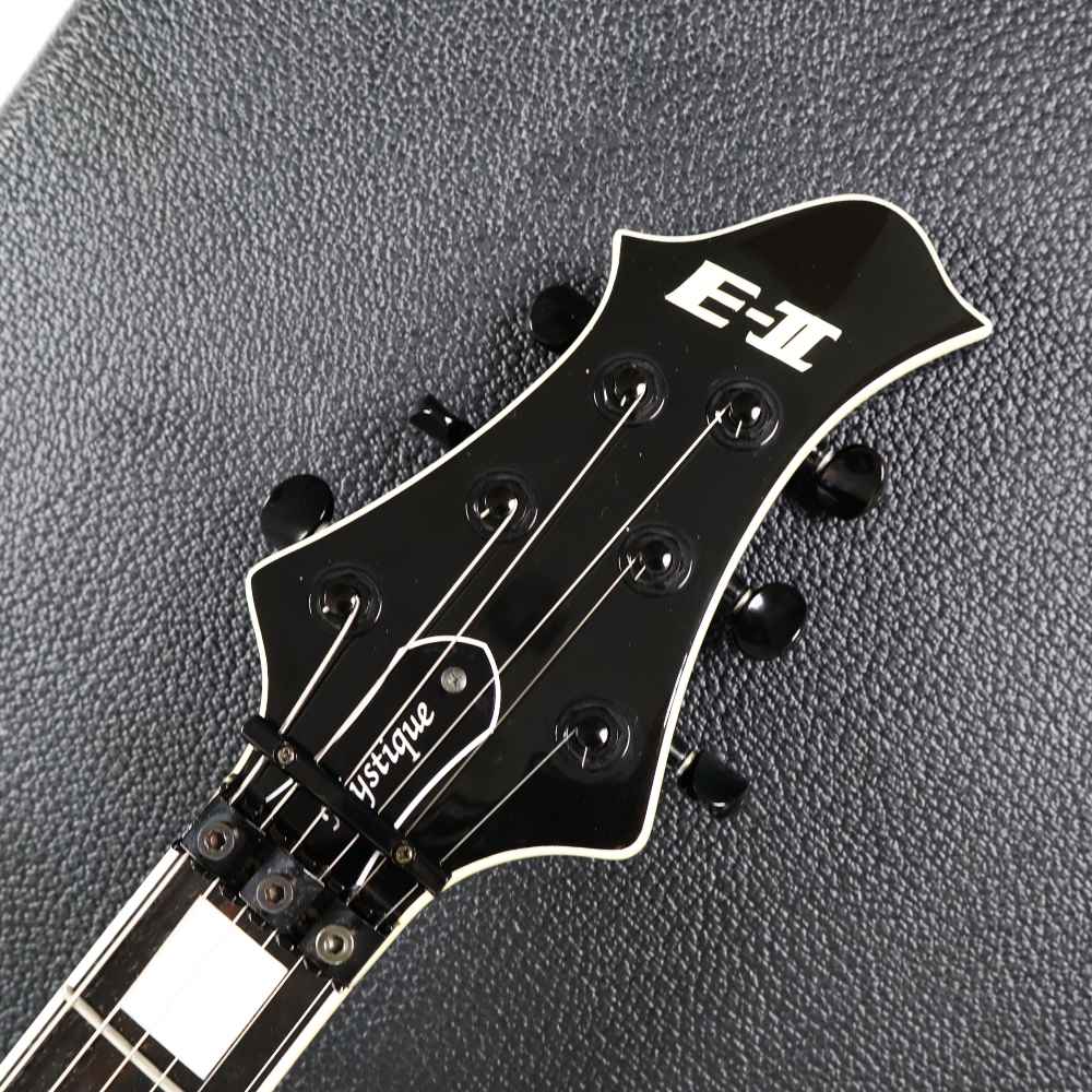 【中古】 エレキギター ESP E-II Mystique FR Black 2014年頃製造 フロイドローズ Seymour Duncanピックアップ搭載 MADE IN JAPAN ヘッド画像