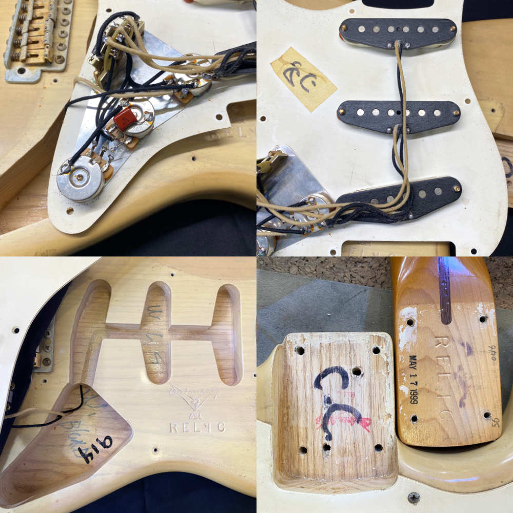 【中古】 エレキギター Fender Custom Shop 1956 Stratocaster Closet Classic Vintage Blonde gold hardware メアリー・ケイ スタイル 1999年製 フェンダー ストラトキャスター 内部 
