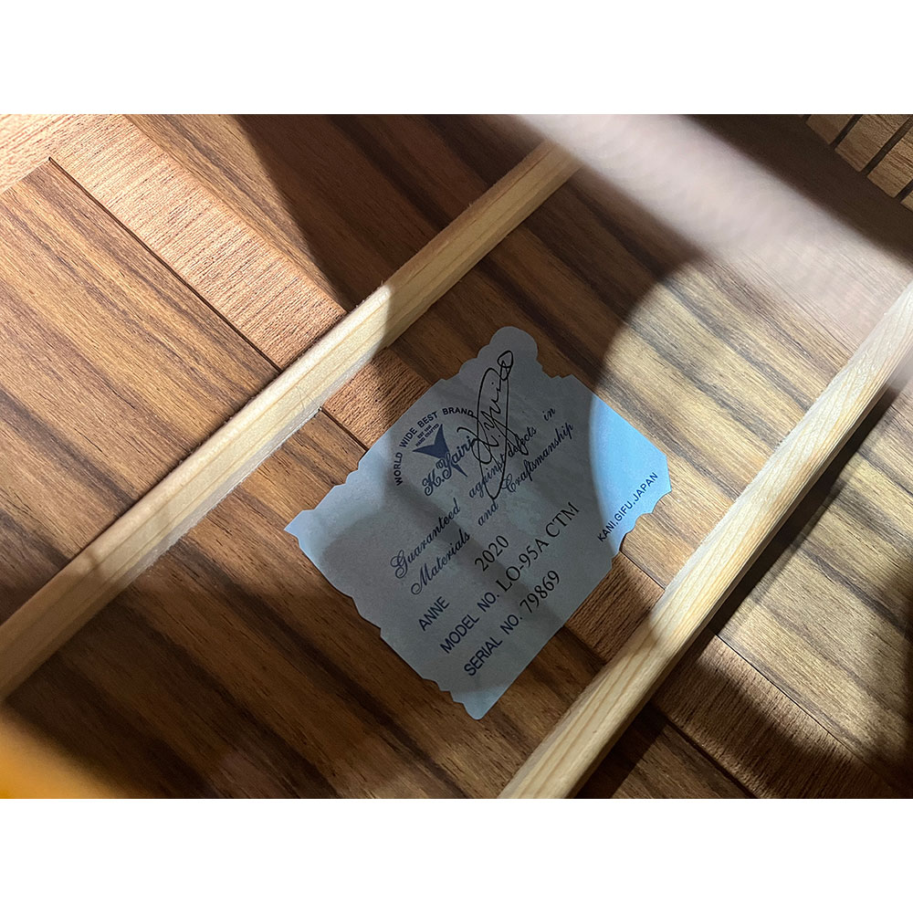 【中古】 アコースティックギター K.Yairi LO-95A CTM 2020年製 Kヤイリ エアリーブレーシング 日本製 MADE IN JAPAN ラベル