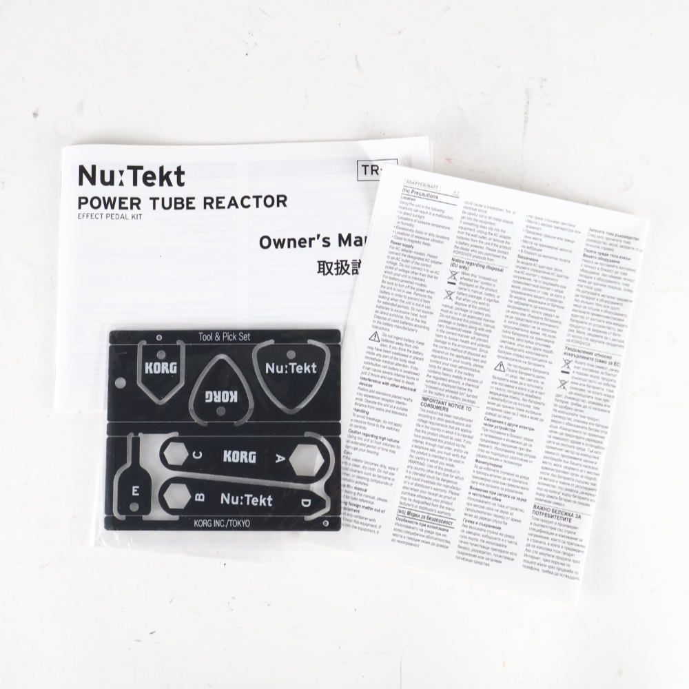 【中古】 Nu:Tekt KORG TR-S POWER TUBE REACTOR パワーチューブリアクター ギターエフェクター nutube 組み立て済み 説明書画像