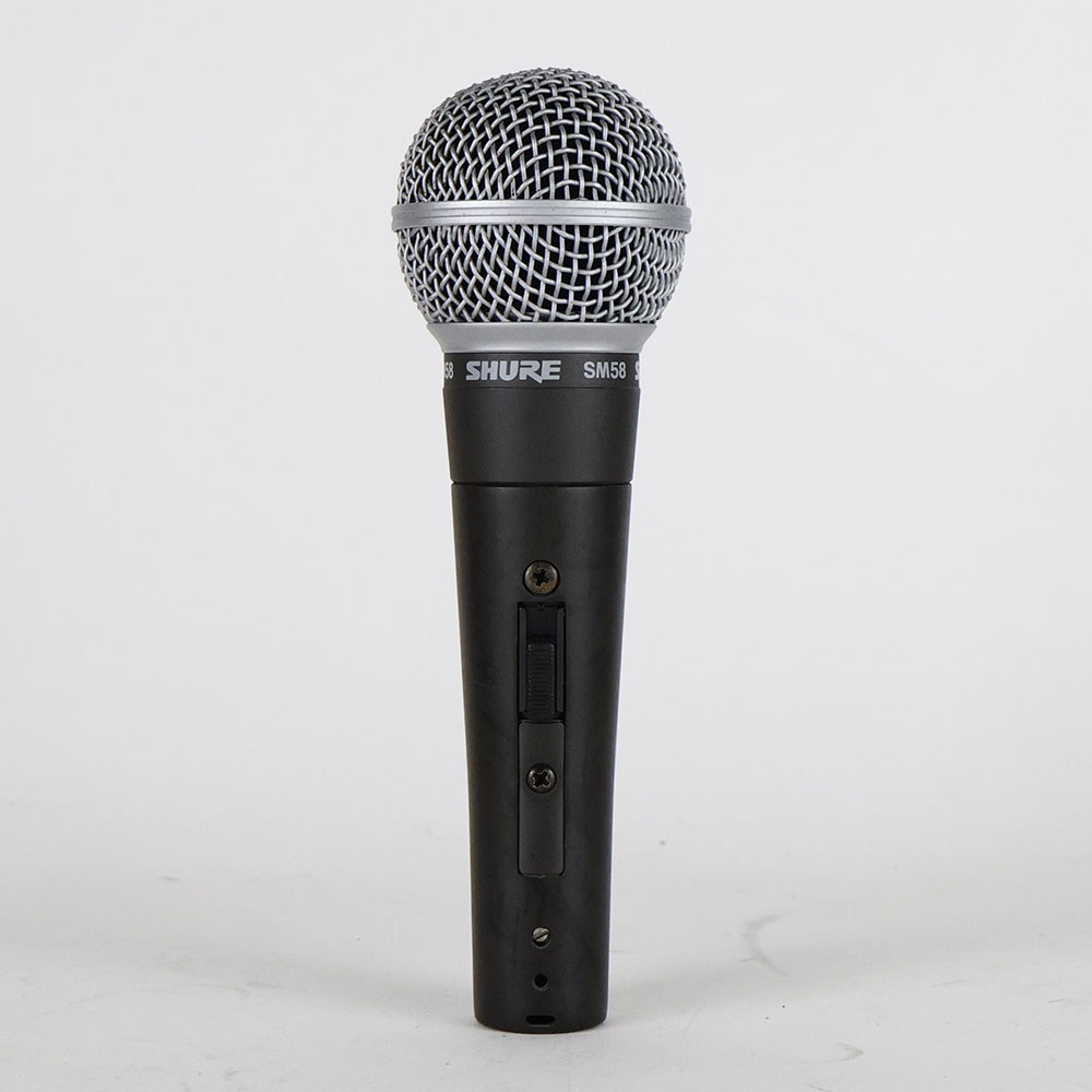 【中古】 マイク ダイナミックマイク SHURE SM58SE スイッチ付き シュアー 58 ゴッパ シュア 正面