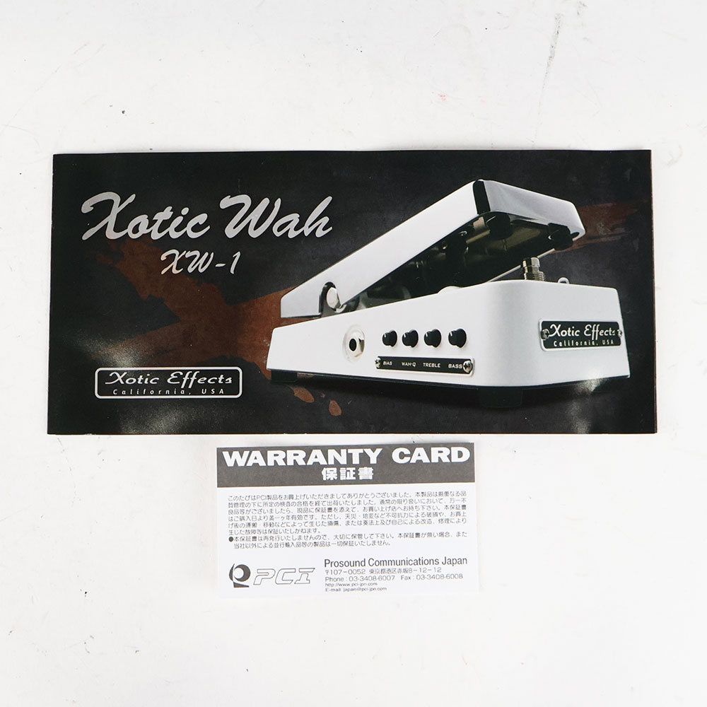 【中古】 ワウペダル Xotic XW-1 WAH 付属品