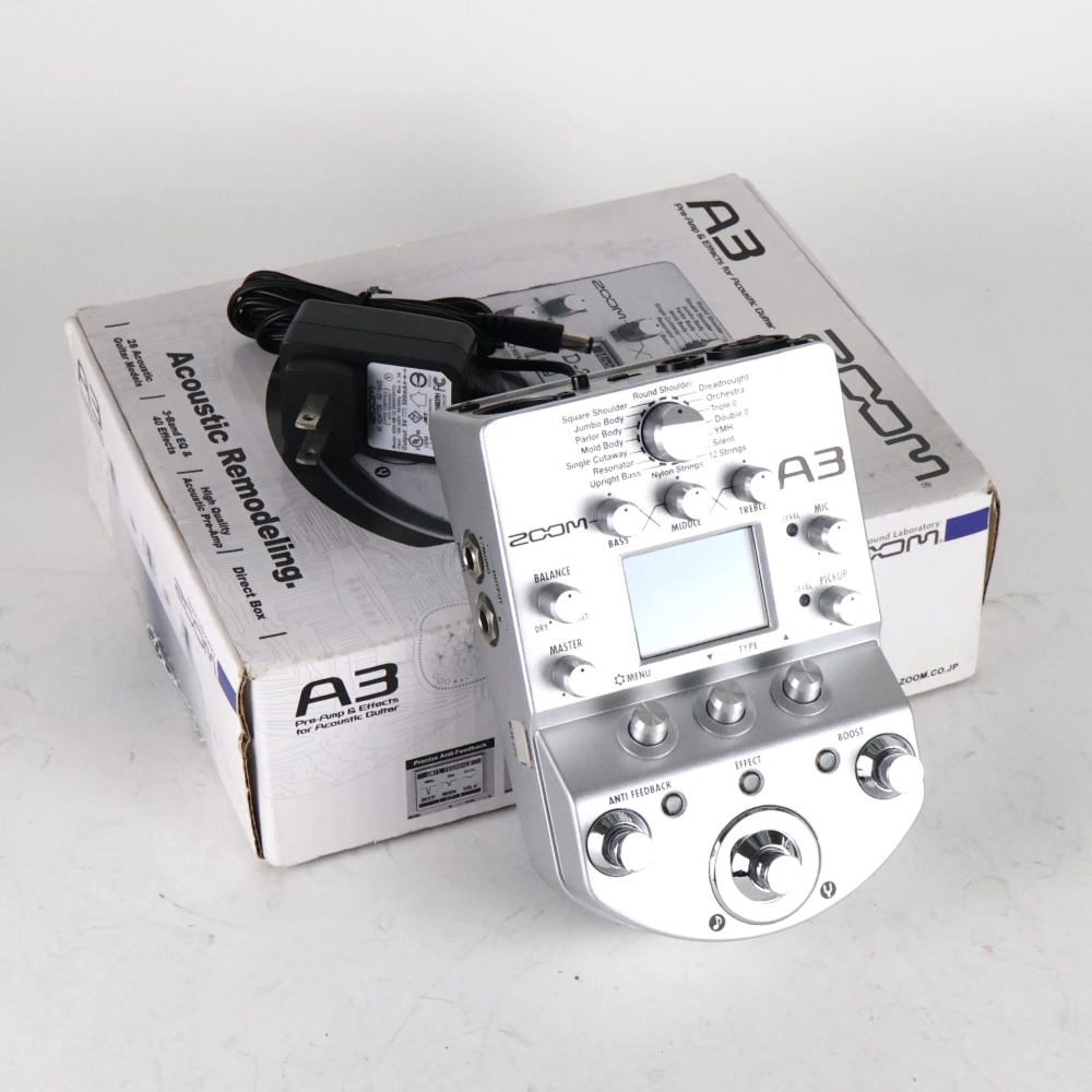 【中古】 アコースティック用プリアンプ エフェクター ZOOM A3