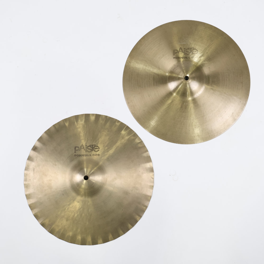 【中古】 ハイハットシンバル パイステ PAISTE Formula 602 14インチ ペア 1970s ビンテージシンバル