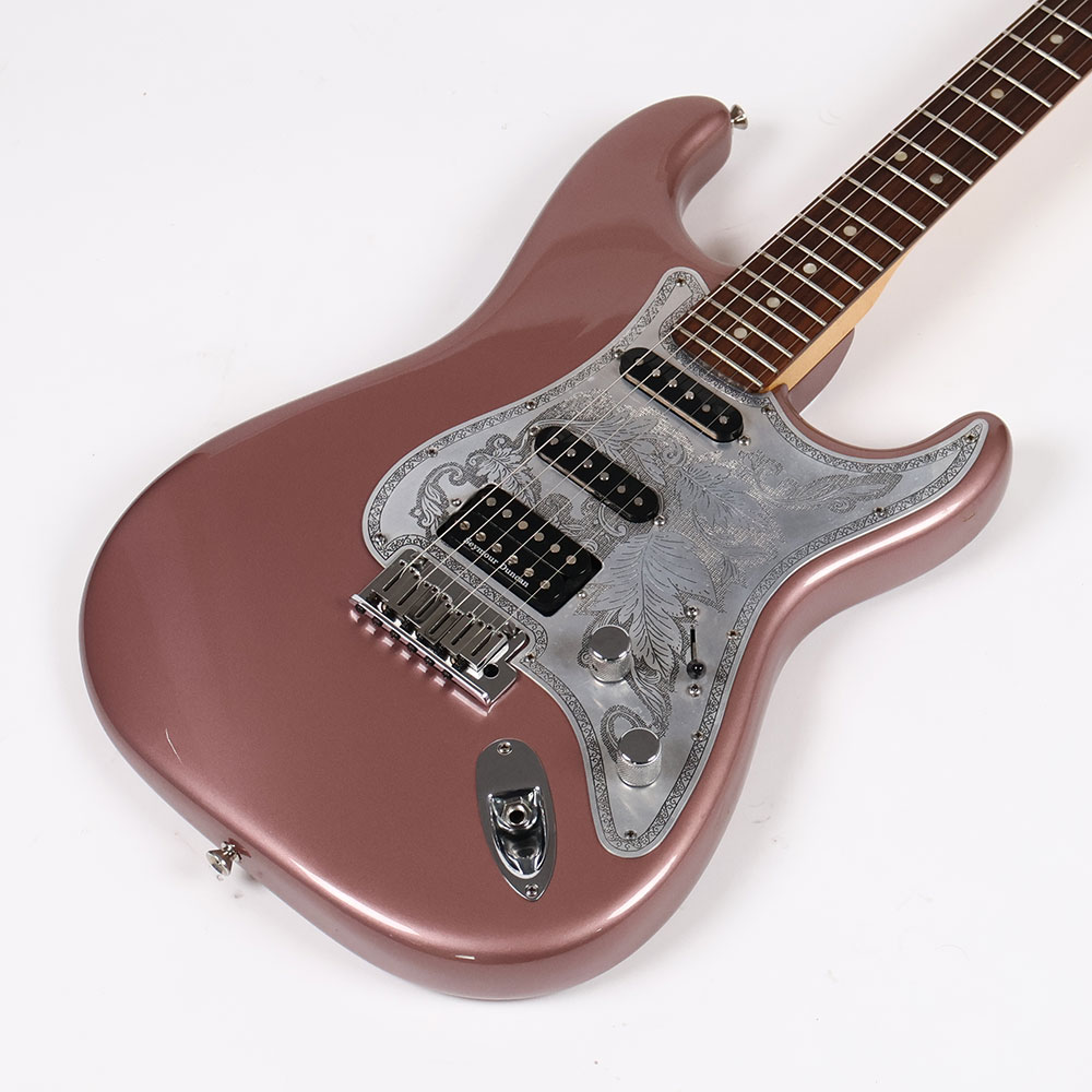 【中古】 エレキギター Fender American Deluxe Stratocaster Rosewood Fingerboard Burgundy Mist Metallic Mod. 2013年製 リアピックアップ ダンカン JBに交換 メタル彫金ピックガードに交換 ボディ