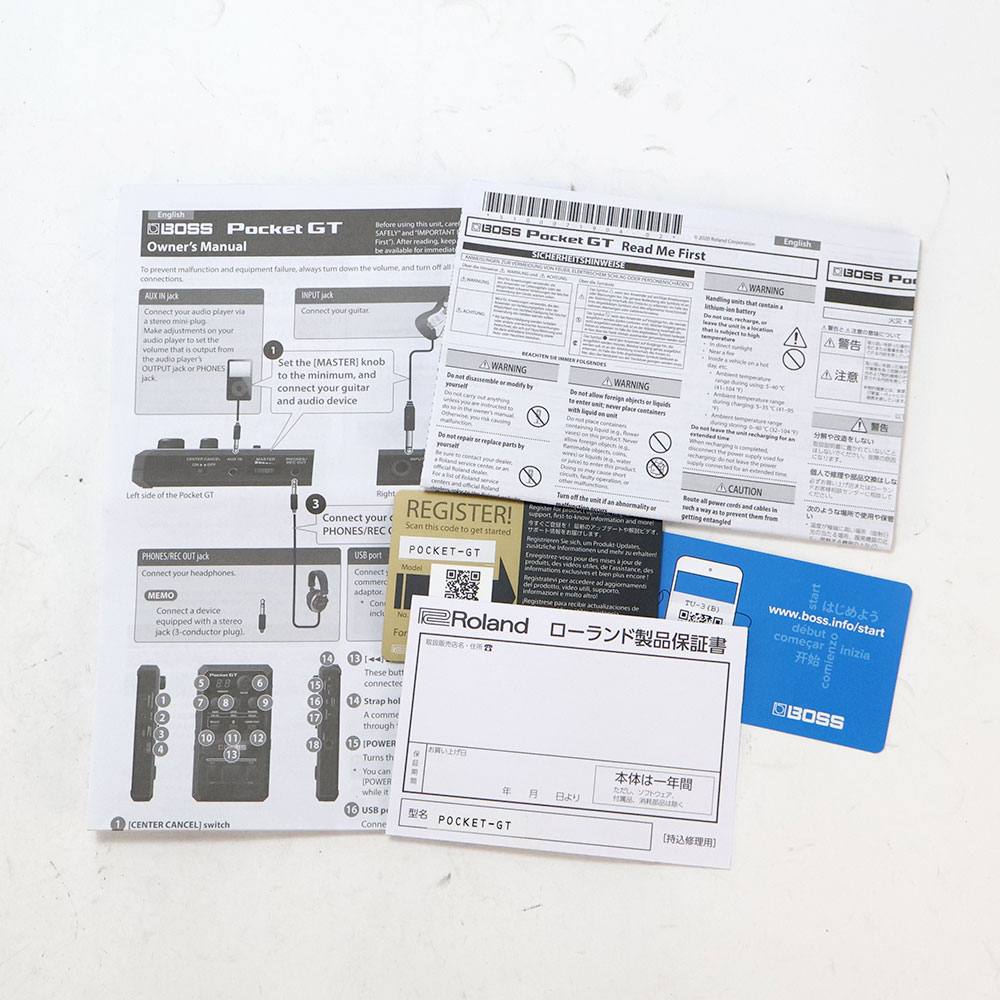 【中古】 マルチエフェクター BOSS Pocket GT 付属品
