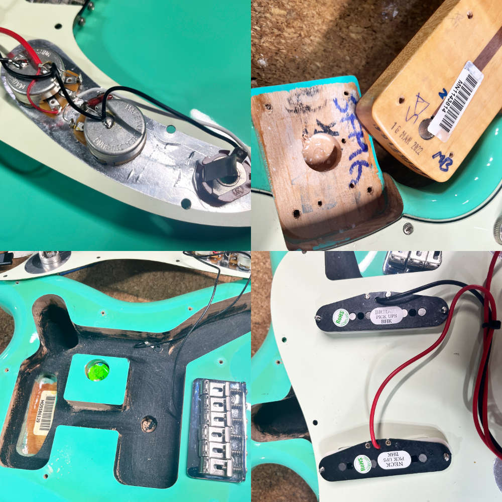 【中古】 エレキギター Fender Player Duo-Sonic Pau Ferro Fingerboard Sea Foam Green 2022年製 フェンダー デュオソニック Duo Sonic 内部