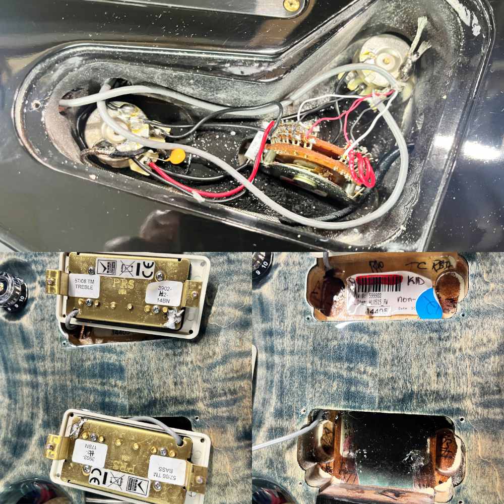 【中古】 エレキギター PRS Custom 24 KID Limited Ebony FingerBoard Faded Whale Blue 2014年製 Paul Reed Smith 内部 