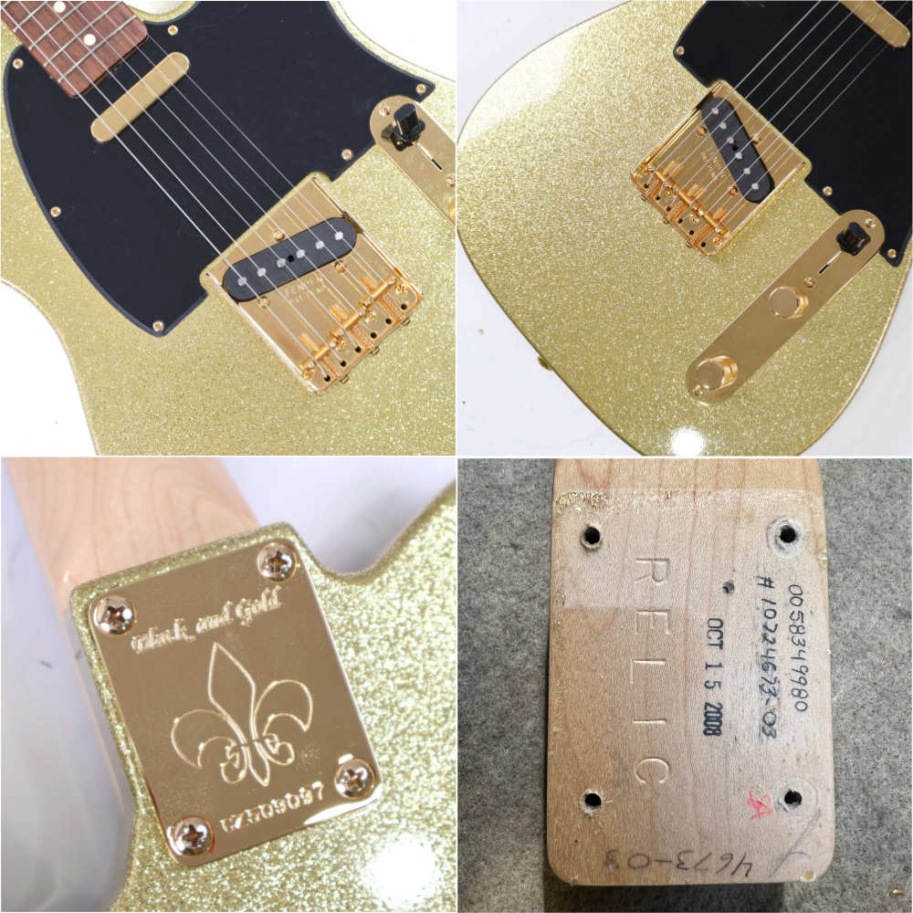 【中古】 エレキギター Fender Custom Shop TBC  1963 Telecaster NOS Black and Gold 2008年製 フェンダー カスタムショップ テレキャスター ブラック ＆ ゴールド 詳細画像