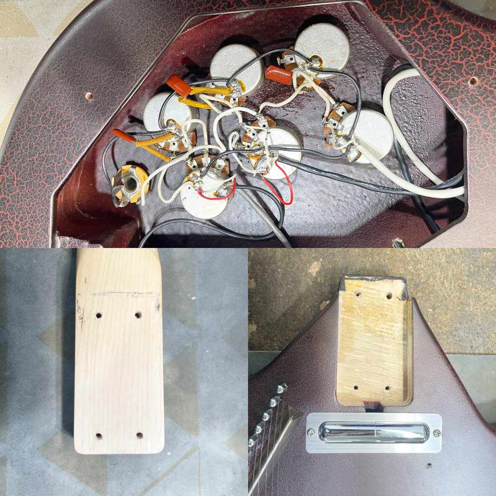 【中古】 Star’s スターズ Electric Sitar ELS-1 RD エレクトリックシタール 内部