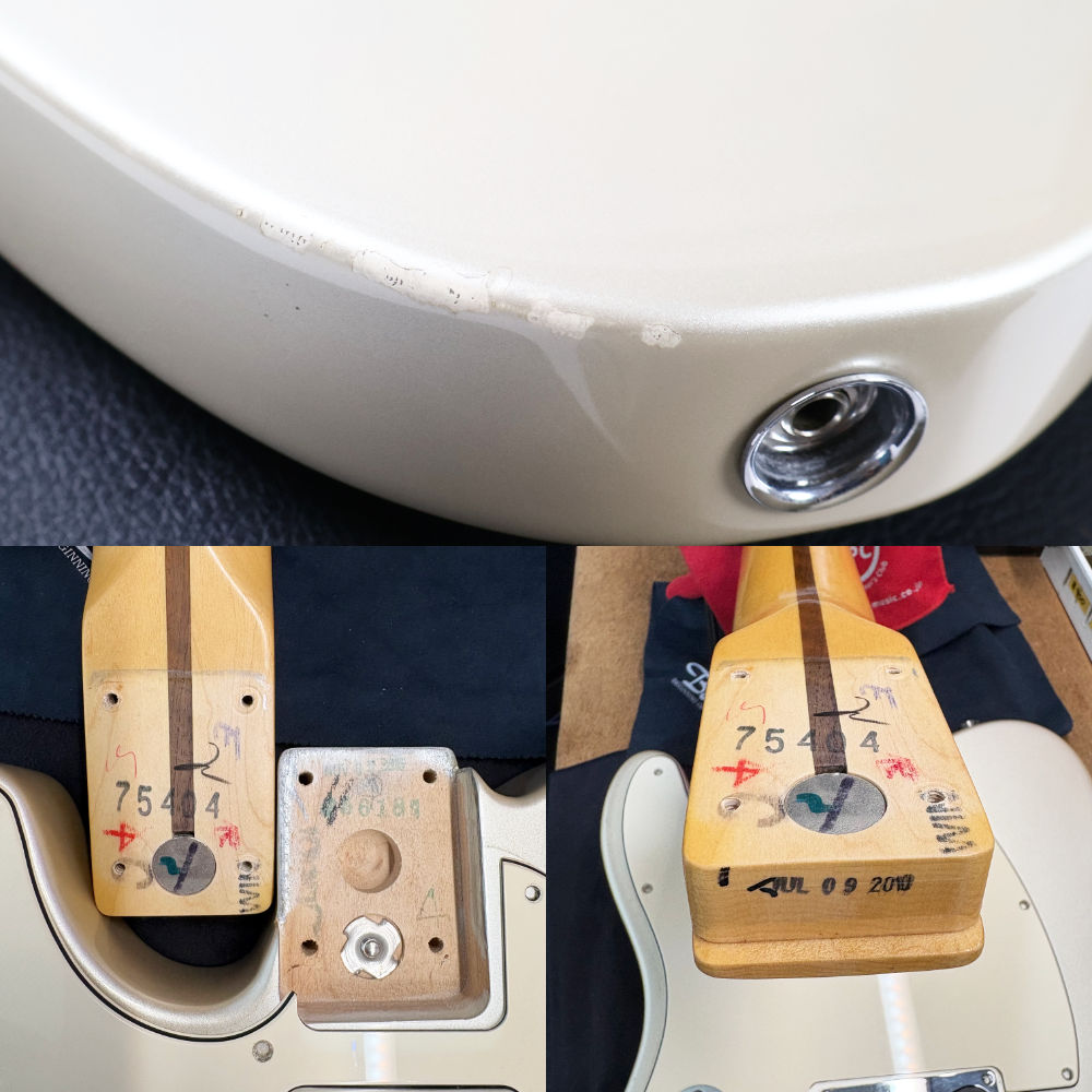 【中古】 エレキギター Fender USA American Standard Telecaster Left-Handed Blizzard Pearl 2010年製 フェンダー レフティー 内部 傷