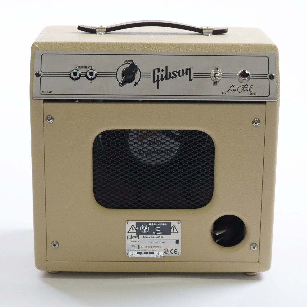 【中古】ギターアンプ Gibson GA-5 Les Paul Junior チューブアンプ 真空管アンプ 5W コンボアンプ 背面