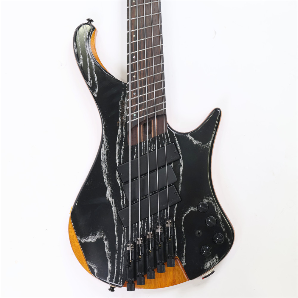 【中古】 エレキベース 5弦ベース Ibanez EHB1135MS SKL(Silver Wave Black Low Gloss) 2024年製 5弦 マルチスケールベース 詳細画像