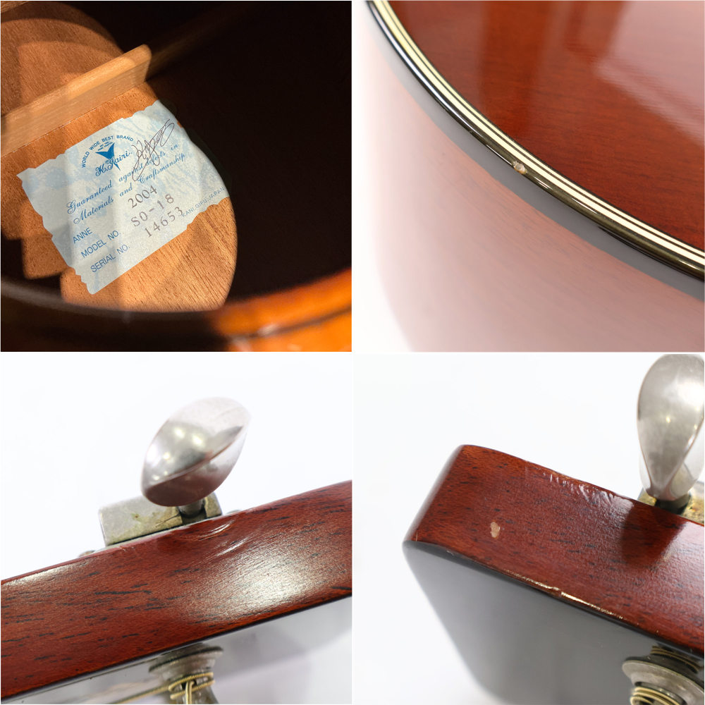 【中古】 アコースティックギター K.Yairi SO-18 2004年製 スモールボディー ミディアムスケール 日本製 MADE IN JAPAN Kヤイリ 詳細画像