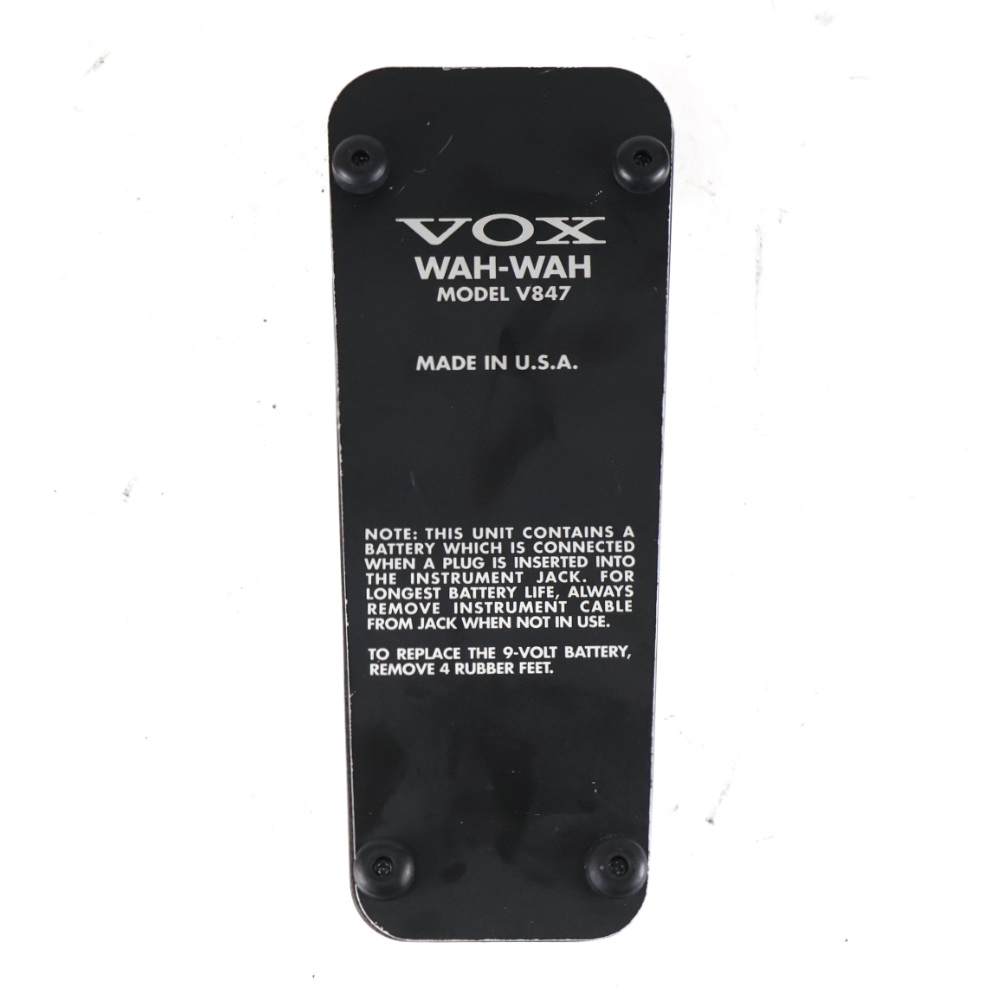 【中古】 ワウペダル VOX V847 Made in USA ギターエフェクター ボトム画像