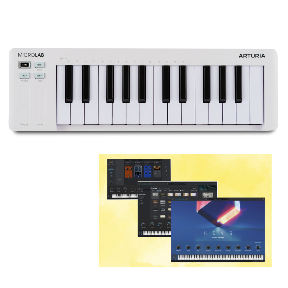 ARTURIA MicroLab mk3 + Analog Lab Pro Bundle USB MIDIキーボードとソフトウェアシンセアナログラボプロのバンドルセット
