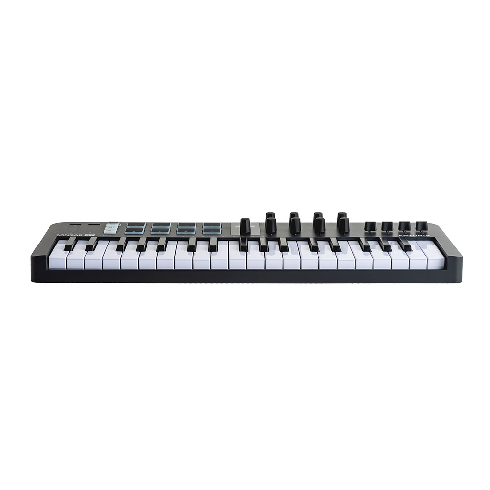 ARTURIA MiniLab 37 BK USB/MIDIキーボード パッド コントローラー 【Analog Lab Intro他バンドルソフト付き】 前面
