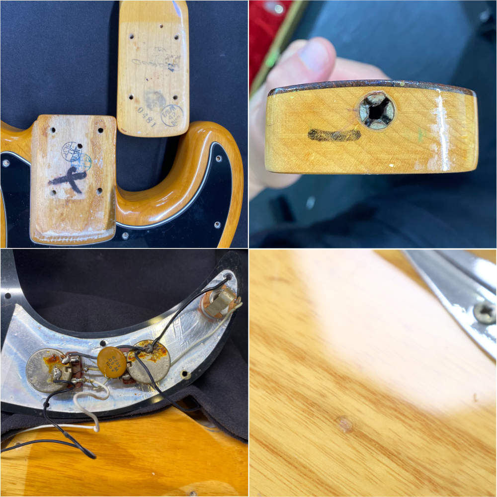 【中古】 Fender USA フェンダー PRECISION BASS Fretless 1977〜1978年製 Natural プレシジョンベース フレットレス エレキベース 詳細画像