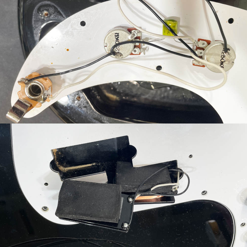 【中古】 ベース FENDER JAPAN PB-50 BLK PRECISION BASS 2006〜2008年製 フェンダージャパン プレシジョンベース プレベ 内部