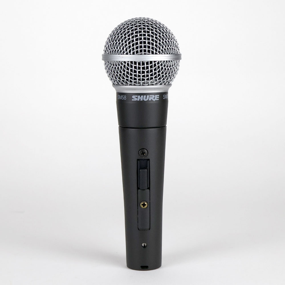 【中古】 マイク ダイナミックマイク SHURE SM58SE スイッチ付き シュアー 58 ゴッパ シュア 正面