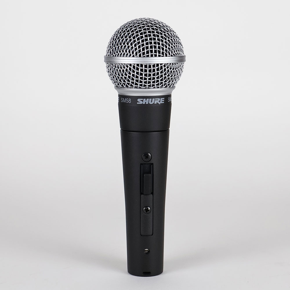 【中古】 マイク ダイナミックマイク SHURE SM58SE スイッチ付き  シュアー 58 ゴッパ シュア 正面