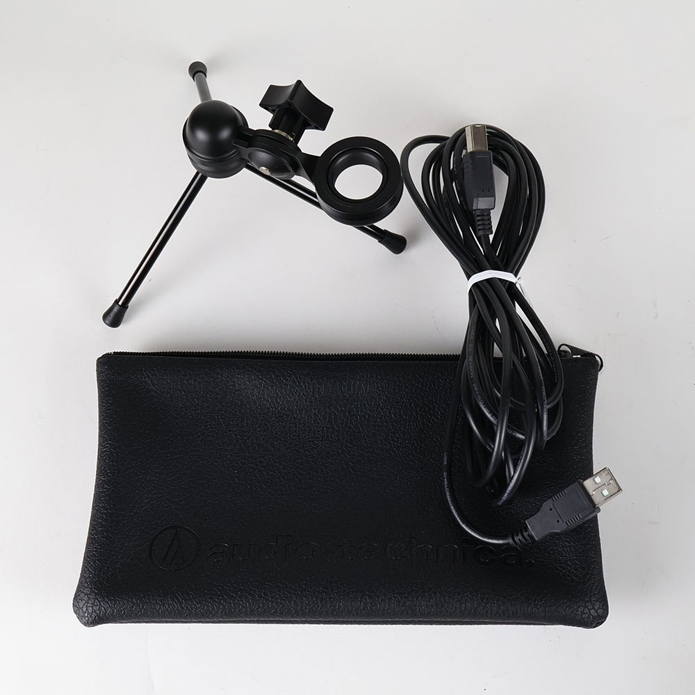 【中古】 コンデンサーマイク USB接続 AUDIO-TECHNICA AT2020USB+ USBマイクロホン オーディオテクニカ 付属品