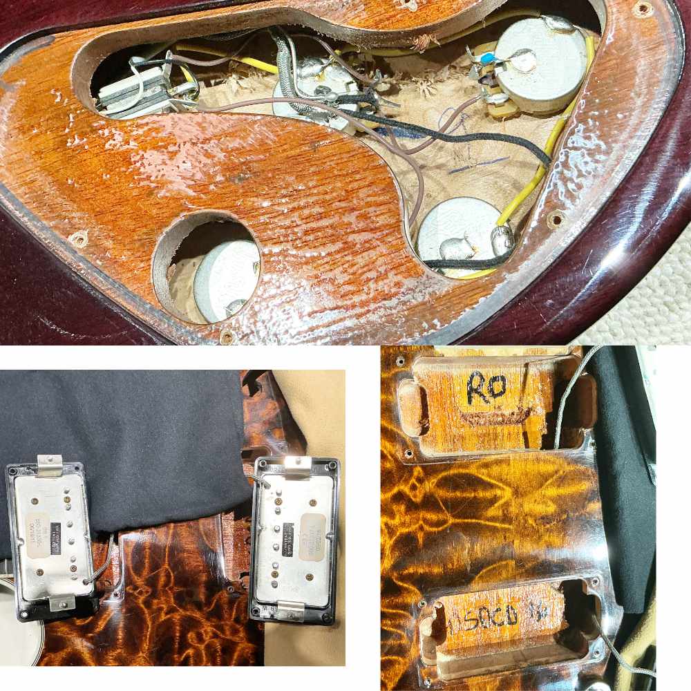 【中古】 エレキギター Gibson Midtown Deluxe 2016 Limited Run Root Beer Quilt Top 2015年製 ギブソン ミッドタウンデラックス 内部
