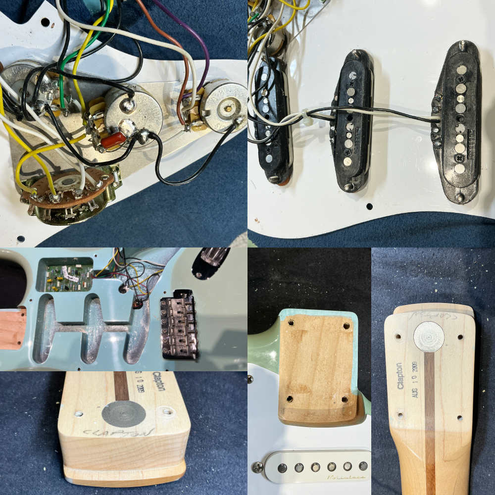 【中古】 エレキギター Fender Custom Shop Eric Clapton Signature Stratocaster Maple Fingerboard Daphne Blue 2009年製 フェンダー エリック・クラプトン ストラトキャスター 内部