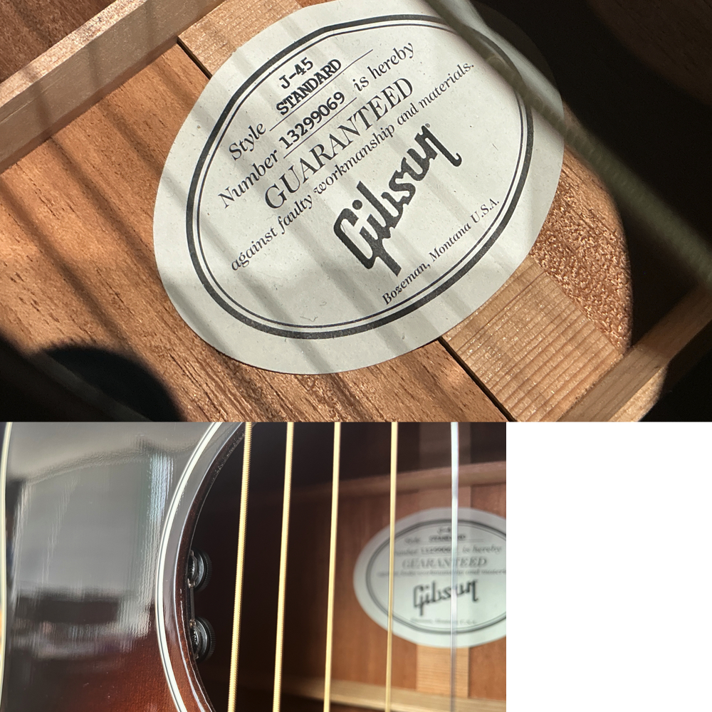 【中古】 アコースティックギター Gibson J-45 Standard Vintage Sunburst 2019年製 ギブソン J45 ラベル