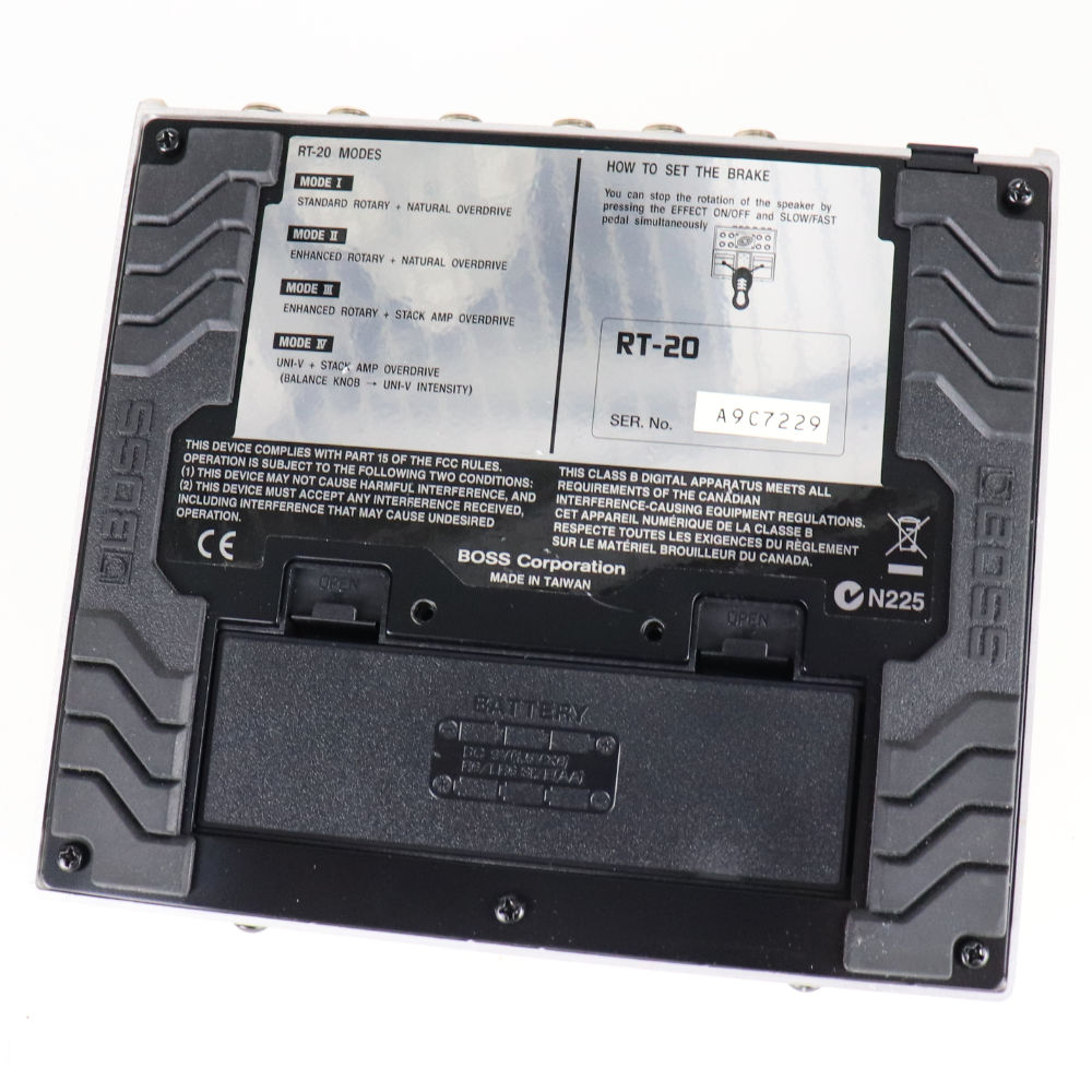 【中古】 ロータリーサウンドプロセッサー BOSS RT-20 ROTARY SOUND PROCESSOR ROTARY ENSEMBLE 本体画像 裏