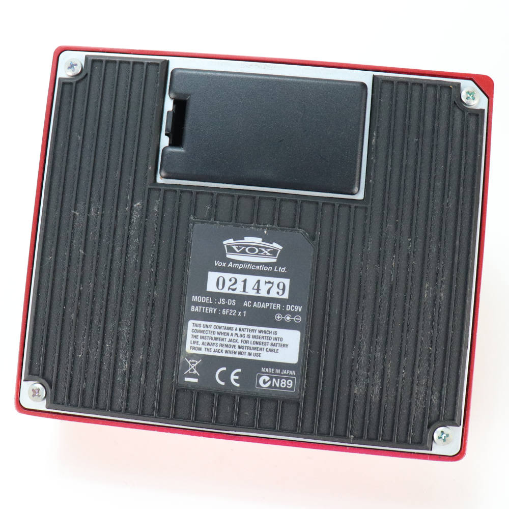 【中古】 ディストーション エフェクター VOX JS-DS satchurator ギターエフェクター Joe Satriani ジョー・サトリアーニ 本体画像 裏