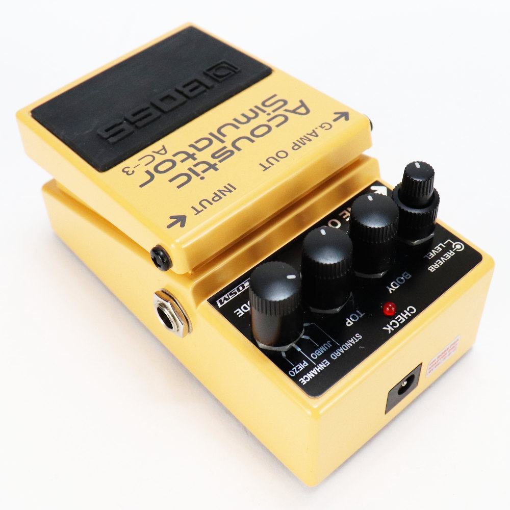 【中古】 アコースティックシミュレーター エフェクター BOSS AC-3 Acoustic Simulator ギターエフェクター 本体画像 斜め