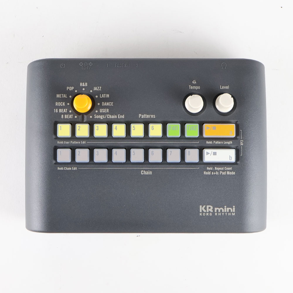 【中古】 リズムマシーン KORG コルグ KR mini リズム ボックス 正面
