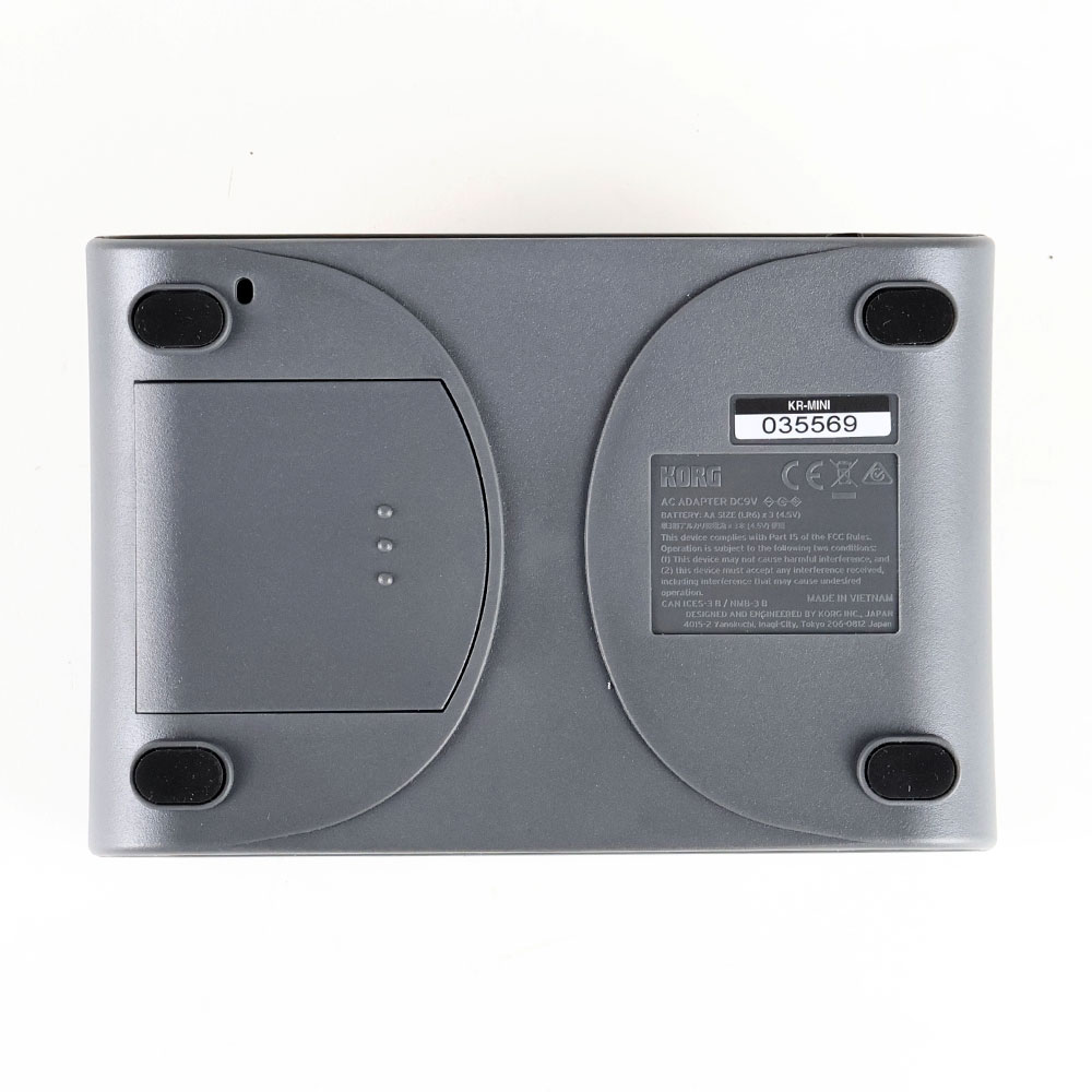 【中古】 リズムマシーン KORG コルグ KR mini リズム ボックス 裏面