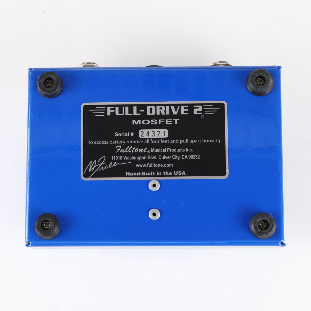 【中古】オーバードライブ フルトーン Fulltone Full-Drive 2 MOSFET ギターエフェクター フルドライブ モズフェット 裏面