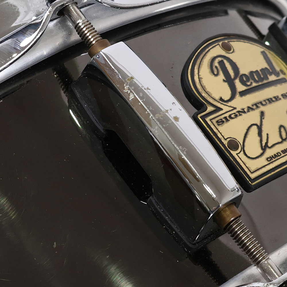 【中古】 チャドスミス シグネチャー スネアドラム パール Pearl CS1450 Chad Smith Signature 14×5 メッキ剥がれ