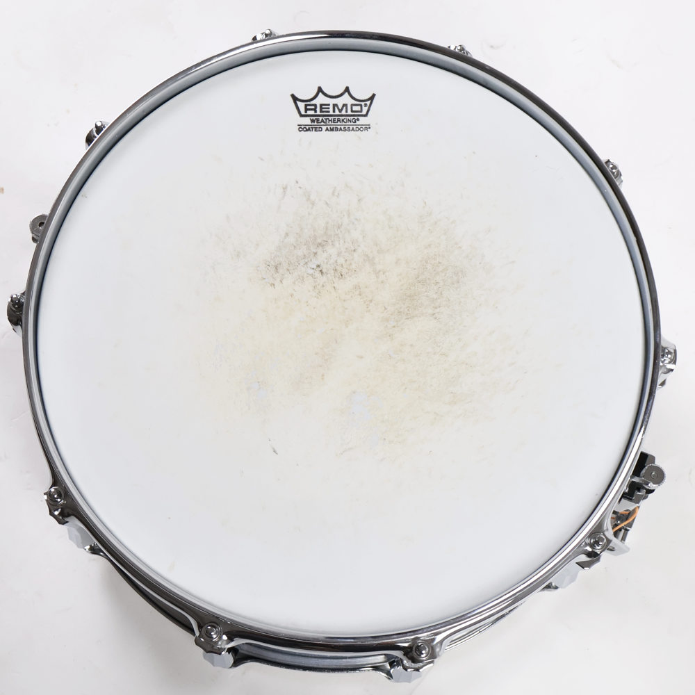【中古】 スネアドラム パール Pearl Steel shell 14x6.5 スネアドラム Made in Japan 打面