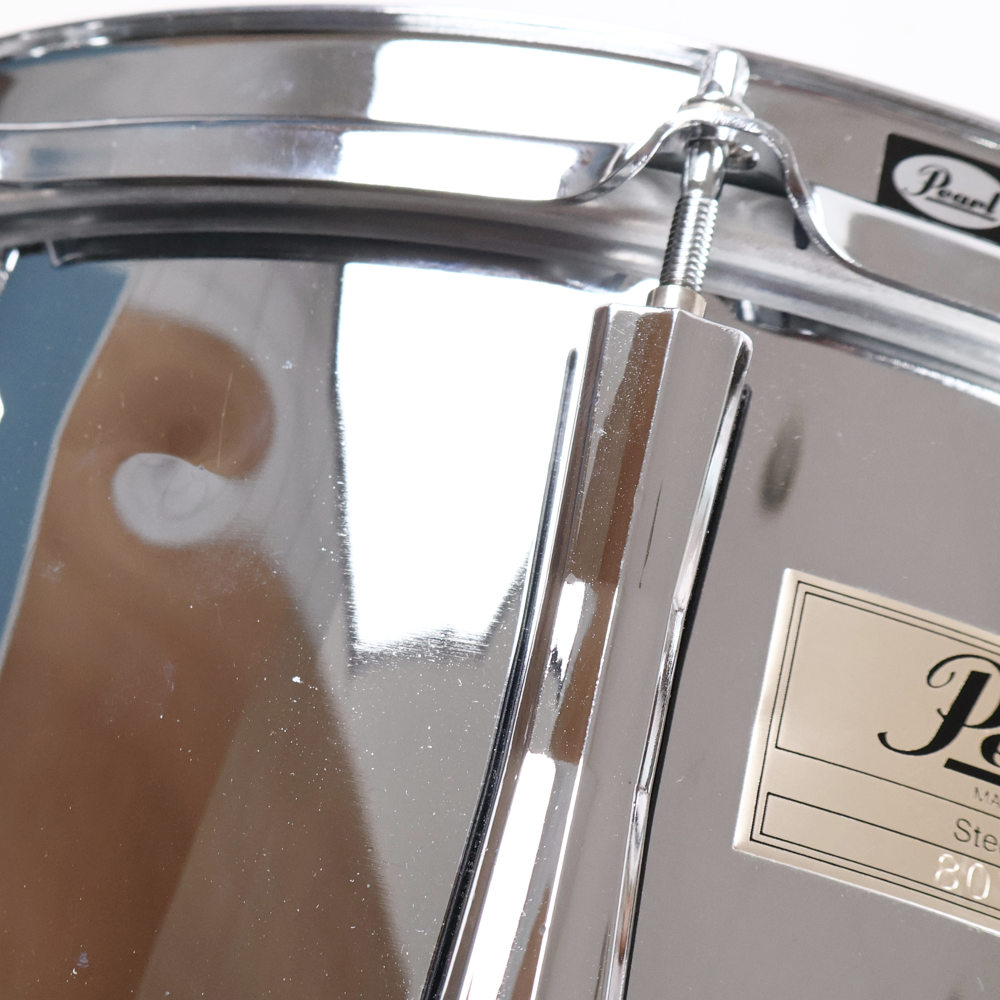 【中古】 スネアドラム パール Pearl Steel shell 14x6.5 スネアドラム Made in Japan 打痕