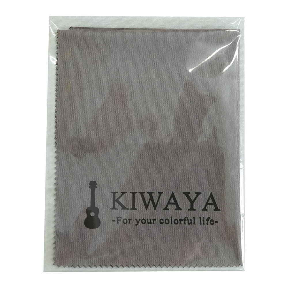 KIWAYA CL-80 グレー クロス ノンシリコンクロス ウクレレ用ケアクロス パッケージ