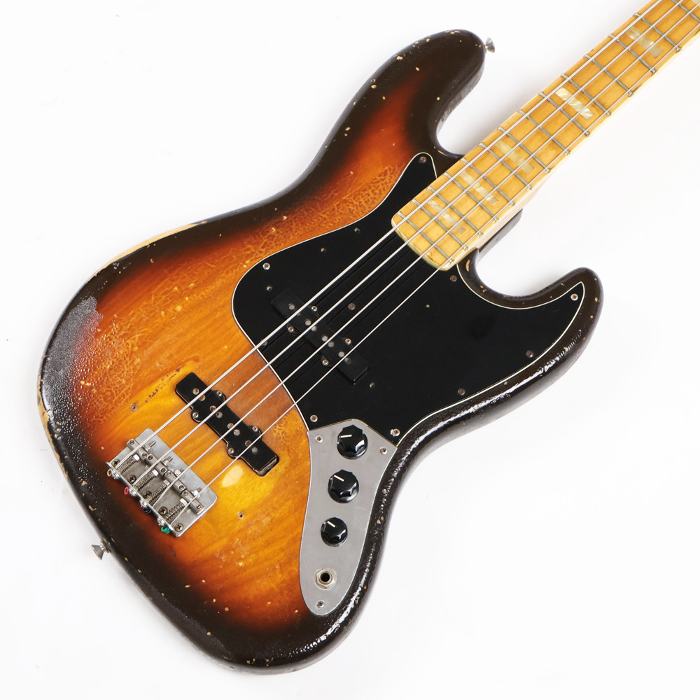 【中古】 エレキベース Fender USA Jazz Bass 3Color-Sunburst Maple FingerBoard 1980年製 S8シリアル80年製 塗装ダメージあり ボディトップ