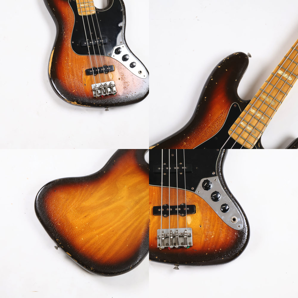 【中古】 エレキベース Fender USA Jazz Bass 3Color-Sunburst Maple FingerBoard 1980年製 S8シリアル80年製 塗装ダメージあり 塗装ダメージ