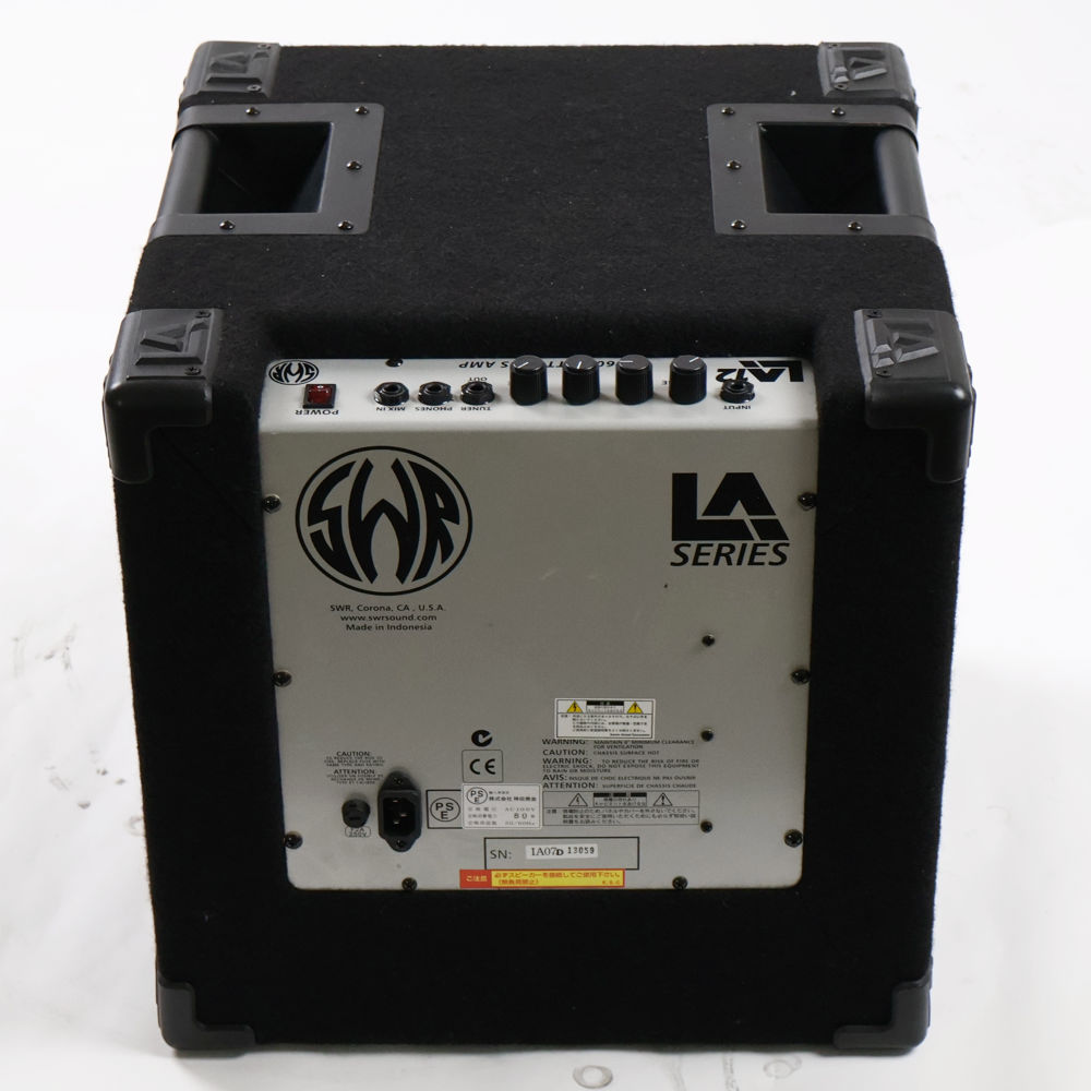 【中古】 ベースアンプ SWR LA12 60Wベースコンボアンプ 12インチスピーカー 背面