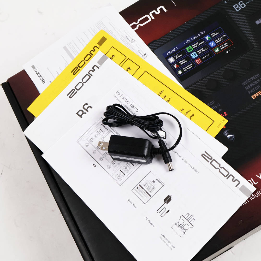 【中古】ZOOM ズーム B6 ベース用マルチエフェクター タッチ操作 DI搭載 付属品画像