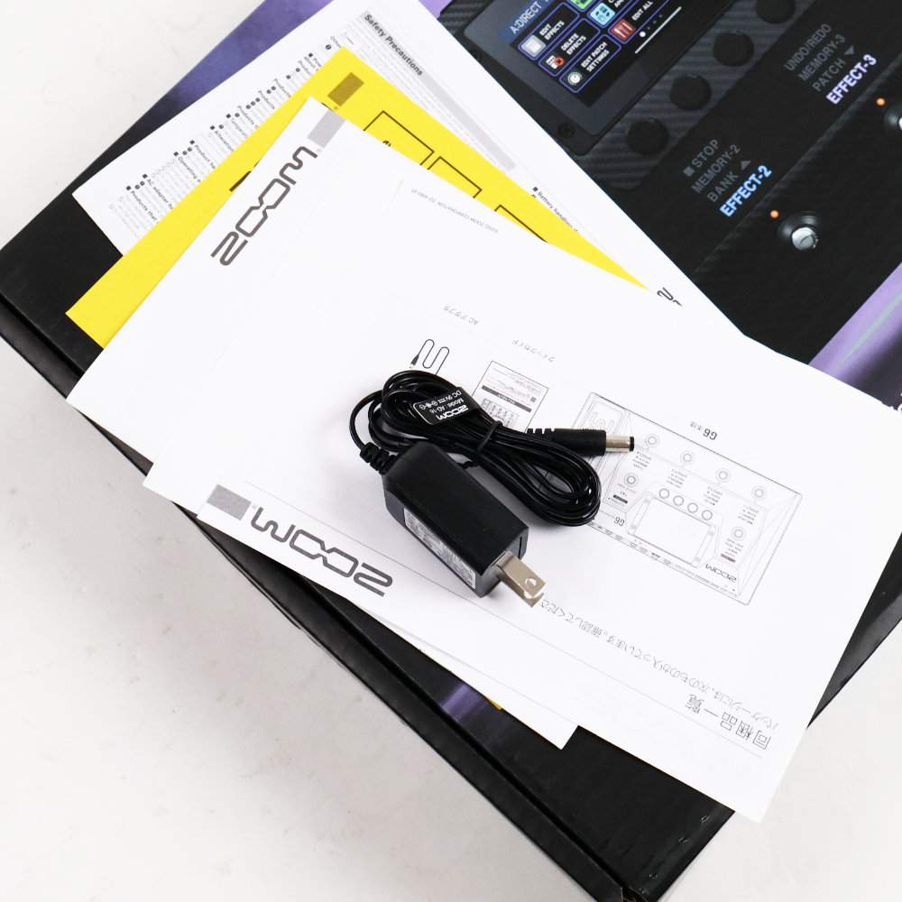 【中古】 エフェクター ZOOM G6 ギターマルチエフェクター ズーム 付属品画像