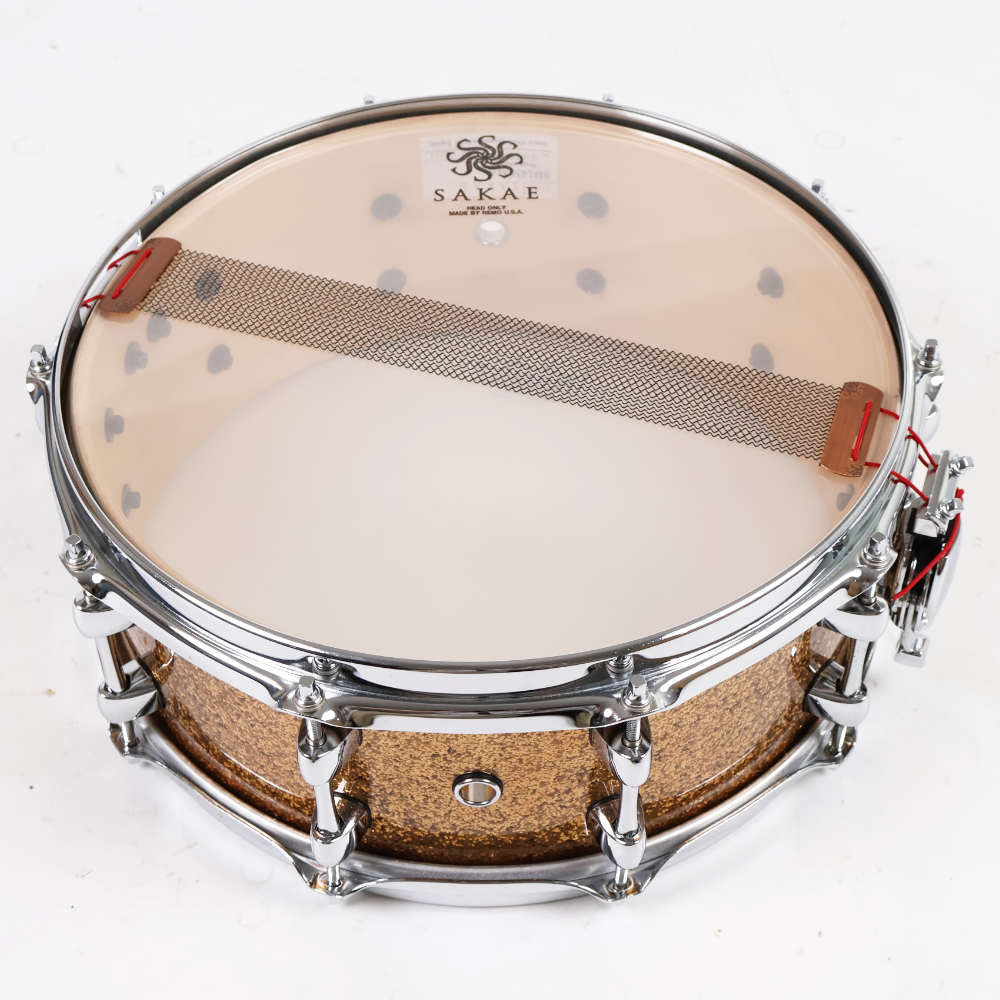 【中古】 スネアドラム サカエ SAKAE SD1455MA/M 14x5.5 メイプルシェル 本体画像 裏